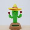 Solar Cactus Swinging Figure, Solar Powered Dance Plant for Car Dashboard Desk Shelf, Funny Bouncing Bouncing Toy for Home Office Living Room