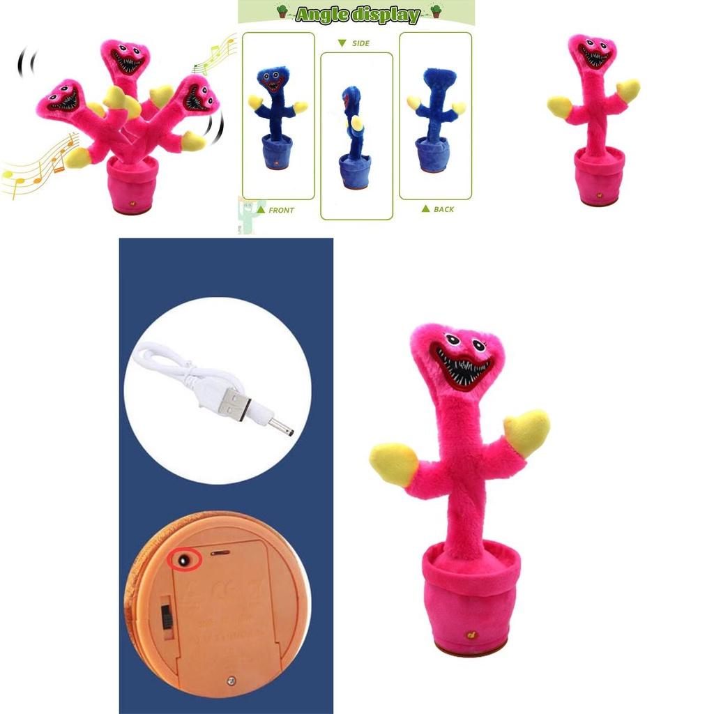 Poppy Playtime Huggy Wuggy Talking Cactus Plush Toy For Kids Interactive And Safe