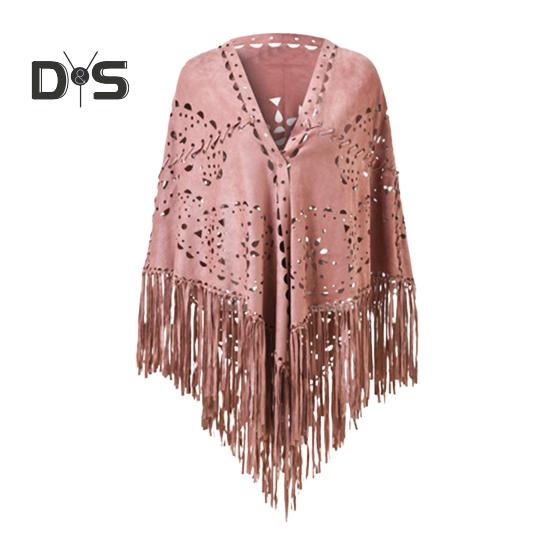 Женская шаль, теплая ткань, однотонный цвет, универсальный, ажурный, с кисточками, зимний шарф, удобная шаль-накидка