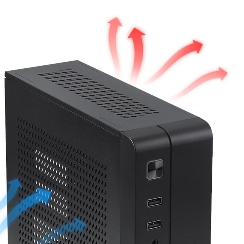 MX02 Маленький корпус для компьютера Мини-корпус ITX Корпус HTPC для ПК Настольный корпус для материнских плат 17x17 17x19 см