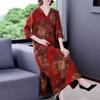 Premium Mulberry Silk V-neck Long Dress, Exquisite Summer Silk Gown for Glamorous Look