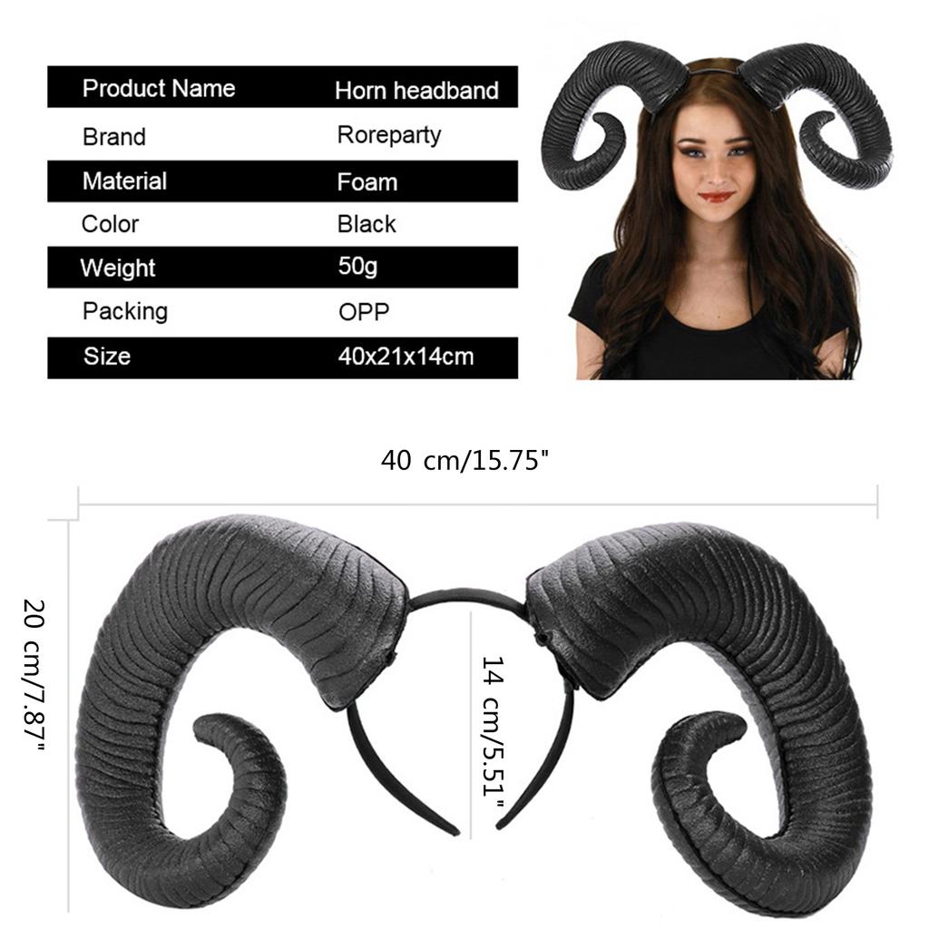 Ox Horn Headband for Womens Girls Daily Wearing Party Fancy Dress Cosplay Hair Accessories