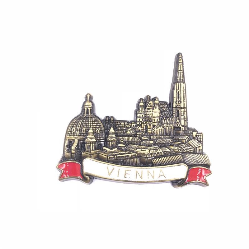 Дубай, Австрия, Франция, Турция, Великобритания, креативная простая наклейка на холодильник, металлический магнитный сплав, открывалка для холодильника, украшение