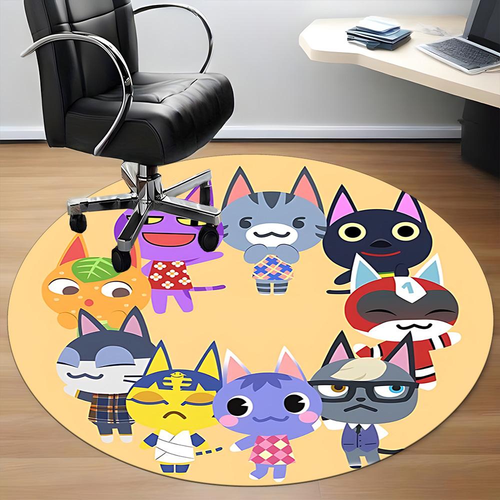 1pc ?Animal Crossing: New Horizons Office Round Area Rug, Bedroom Living Room Home Decor, Room Deco, Offic a1016182