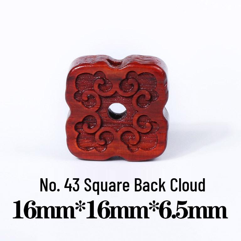Red Sandalwood Pendant DIY Bracelet with Ebony, Turquoise, Multi-Gemstone Beads & Wenwan Ornaments
