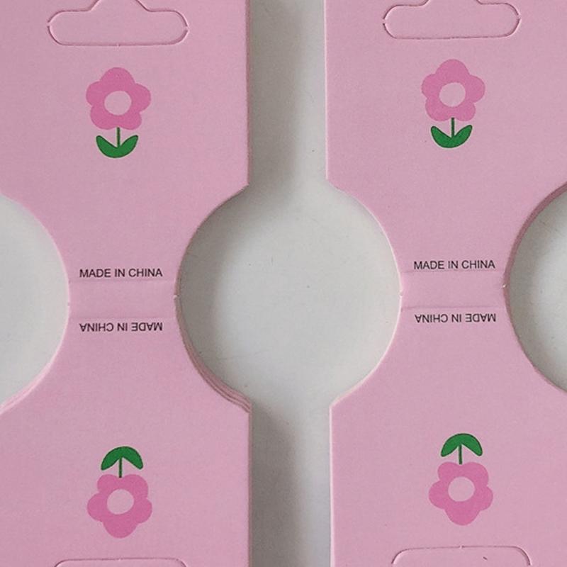 50 шт. розовый цветок складной упаковочный картон для ожерелья ручной работы браслет головной убор повязка на голову дисплей карты розничная торговля подвесные этикетки