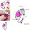 2018 Cross-border Explosion Source Fantasy Australian Peach Heart Ring Mother's Day Gift Mom Inlaid Diamond Ring