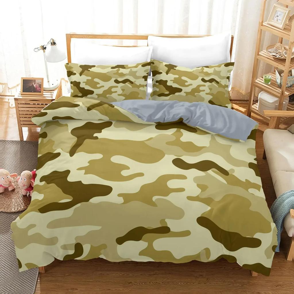 Camo Camouflage Concept Concealment Comfortable Duvet Cover Pillowcase Bedding Set Children Bedroom Decoration Home Textile