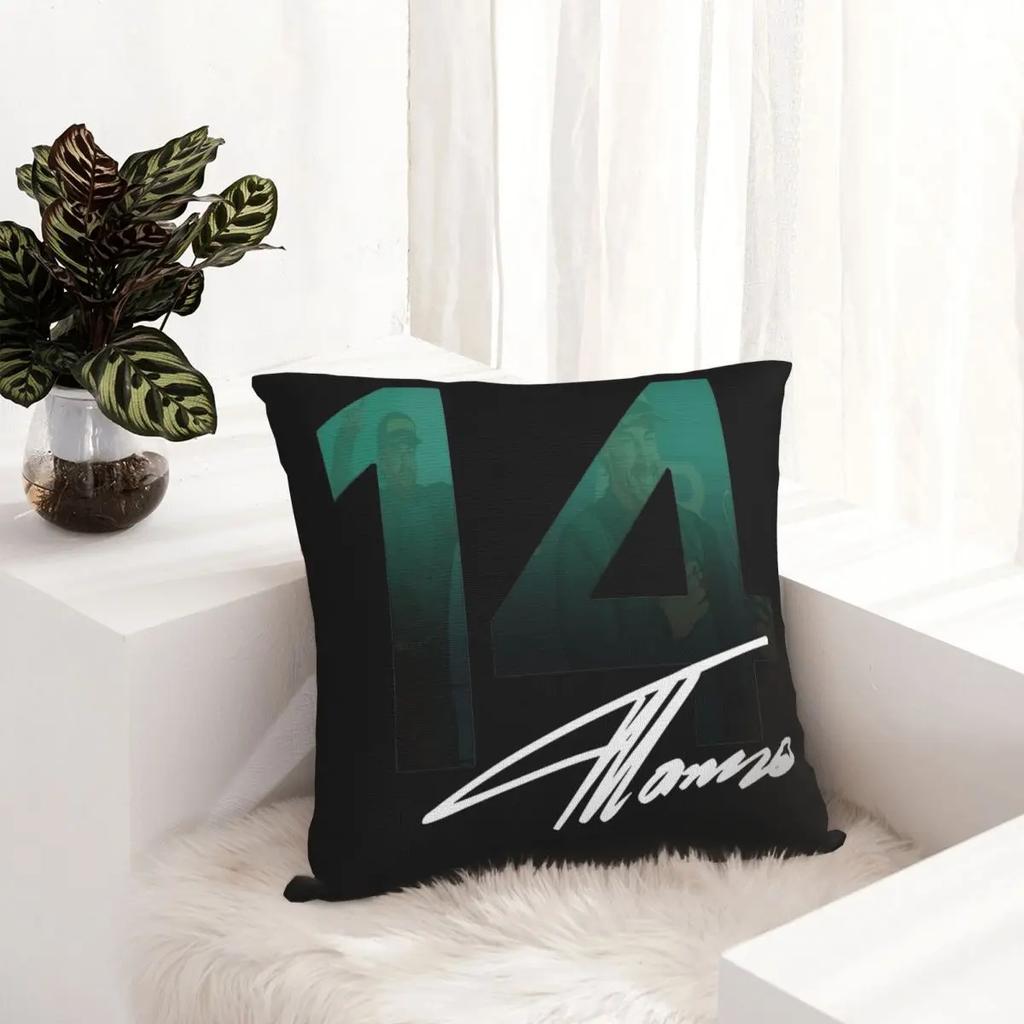 Fernando Alonso Racing Car Pillowcase Printing Fabric Cushion Cover Decor Throw Pillow Case Cover Home Zippered X