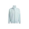Solid Color Stand Collar Long Sleeve Jacket Men Outerwear Light-Blue HK2916
