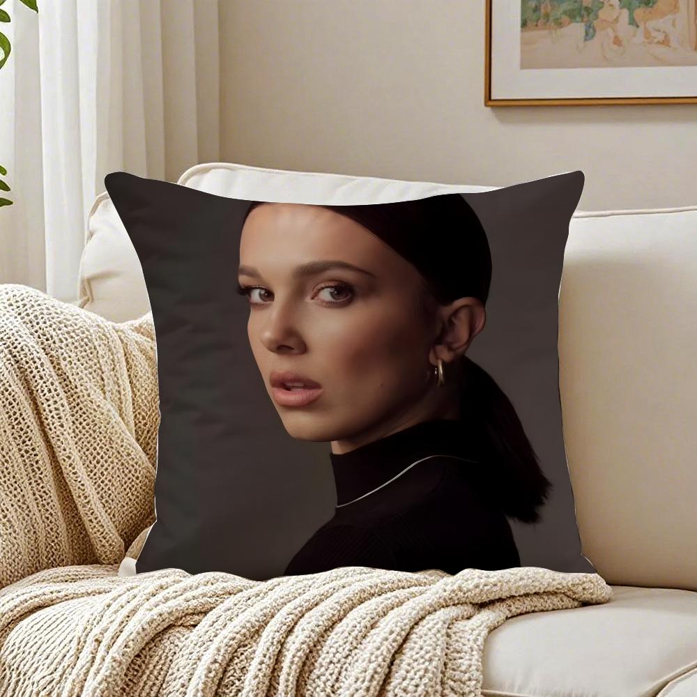 mMillie Bobby Brown Peripheral Cushion Cover Pillowcase Antidustmite living Room Sofa Decor Cushion Room