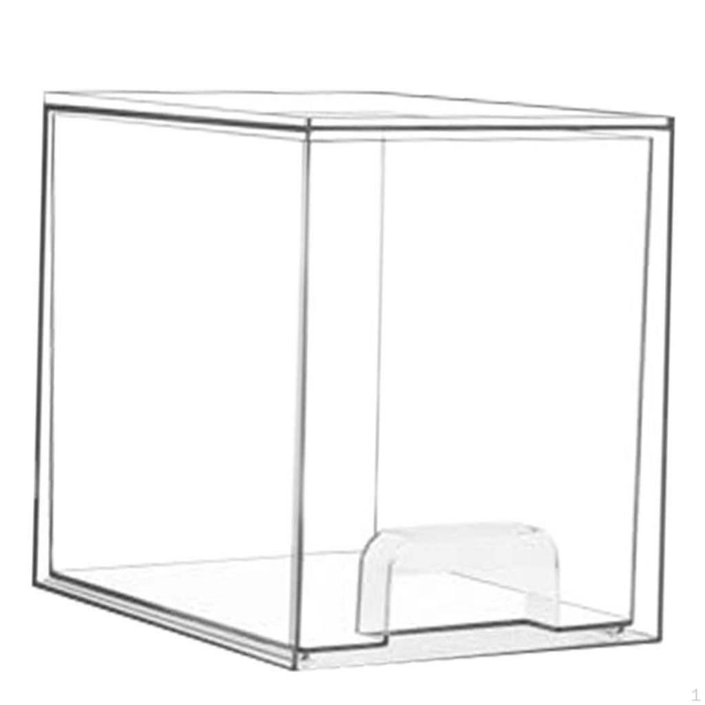 Clear Makeup Storage Box with Cover Multiuse Organizer for Living Room
