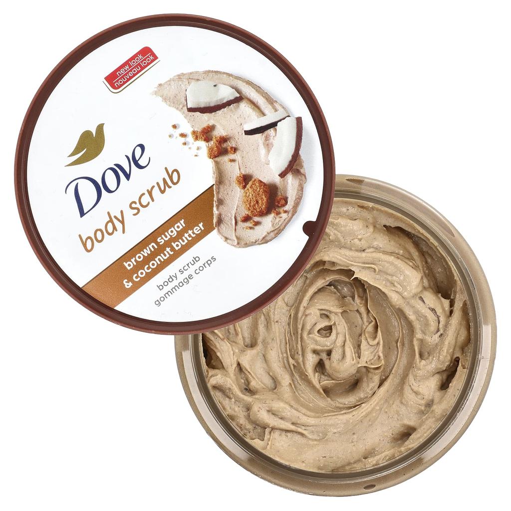 Dove, Скраб для тела, коричневый сахар и кокосовое масло, 10,5 унций (298 г)