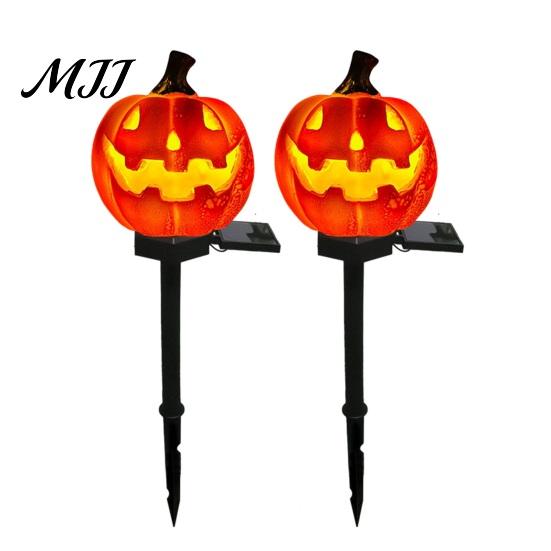 Металлические Ground Insert Lights, устойчивые к ржавчине, Солнечные тыквы для Хэллоуина, Водонепроницаемые садовые светодиодные лампы для улицы, Легко устанавливаемые колышки для грунта, Лампа на колышке