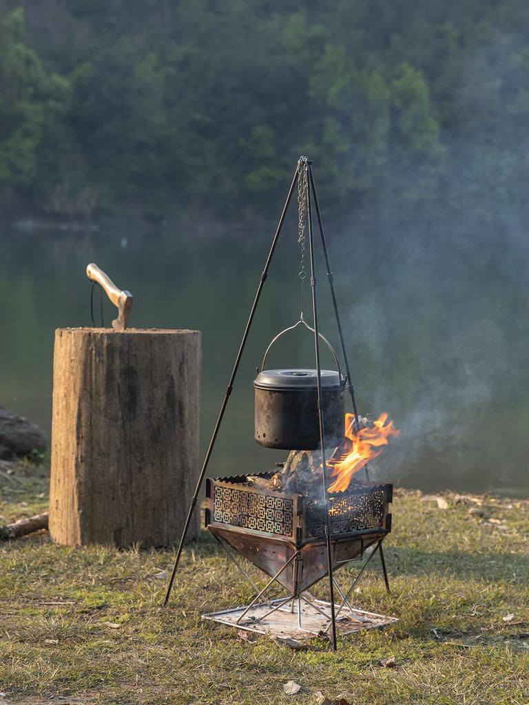 Camping Moon Aluminum Hanging Pot Medium Aluminum Pot Aluminum Pot Cooking Imoni Camping MC230 (CAMPING MOON) 4.0L