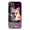 Милый Мультяшный Животный Лис Чехол для Телефона Для iPhone Apple 14 13 12 11 Pro Max Mini 7 8 Plus XR XS X SE 2020 Черный Силиконовый Чехол Coque