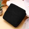 Women Portable Mini Corduroy Sanitary Napkins Storage Bag Travel Solid Color Cosmetic Toiletry Pouch with Zipper