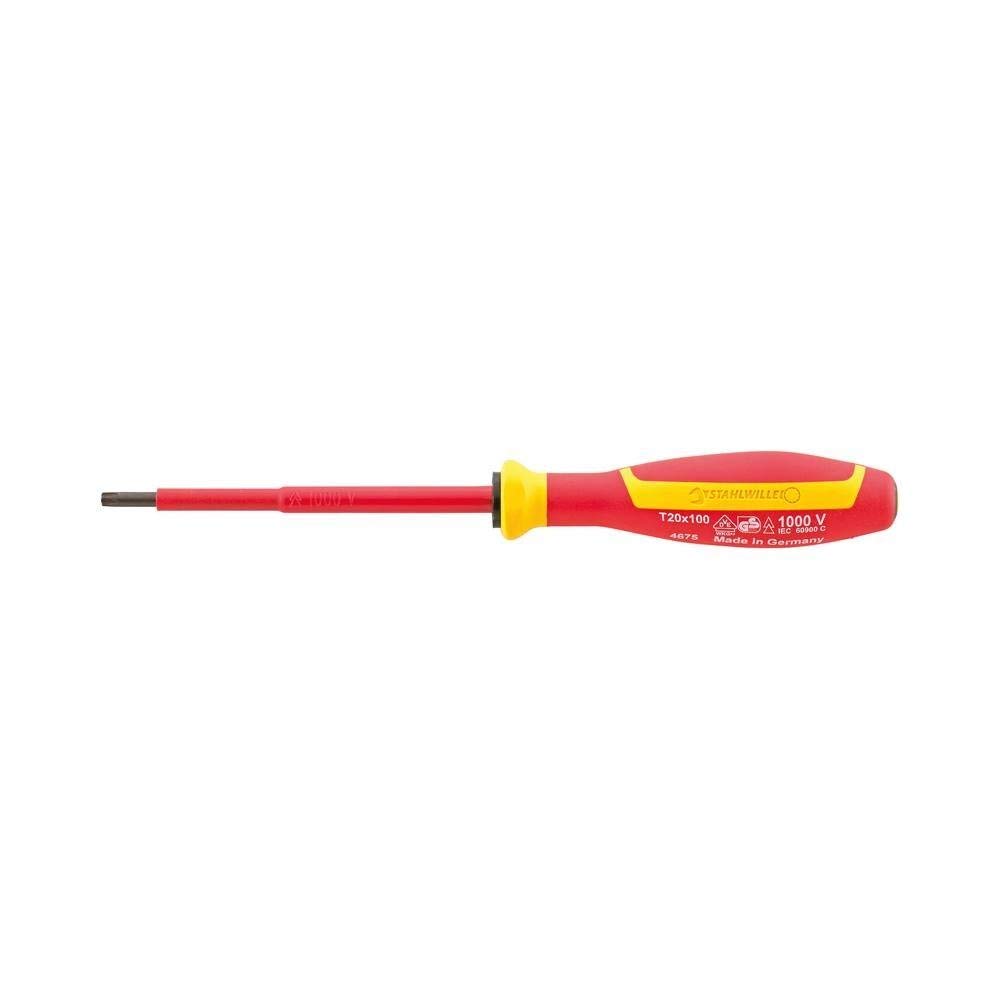 STAHLWILLE Insulated Hexalobular 100mm Shaft Screwdriver, T30, Length, 4675VDE-T30N