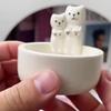 Керамический подсвечник в виде кошки Милое животное Форма Декор для дома Спальня Гостиная Подарок День святого Валентина Домашний декор