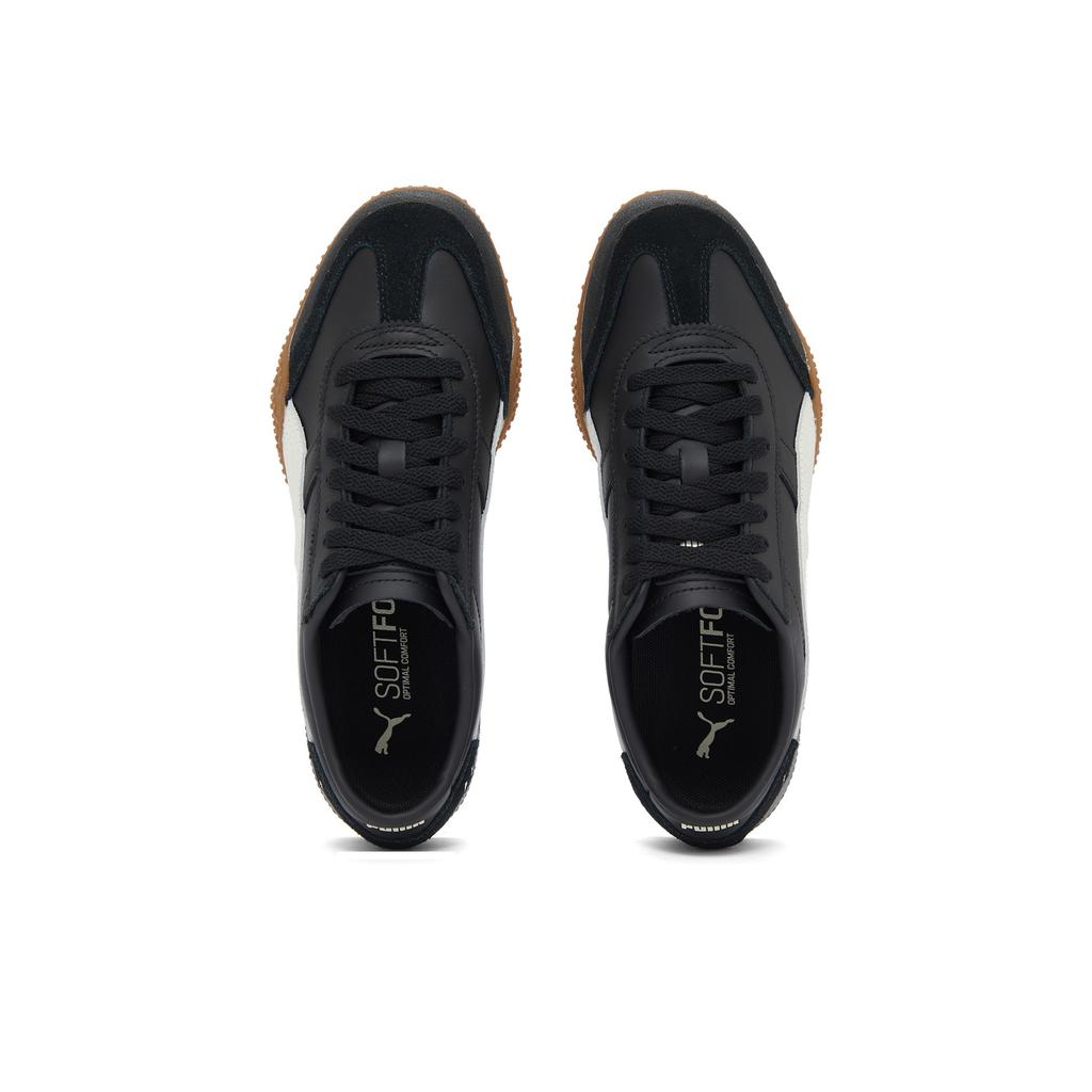 Puma Bella Ut Кожа Мода Универсальные Удобные Тренировочные Низкие Повседневные Кроссовки Унисекс Черные Белые 402186-08