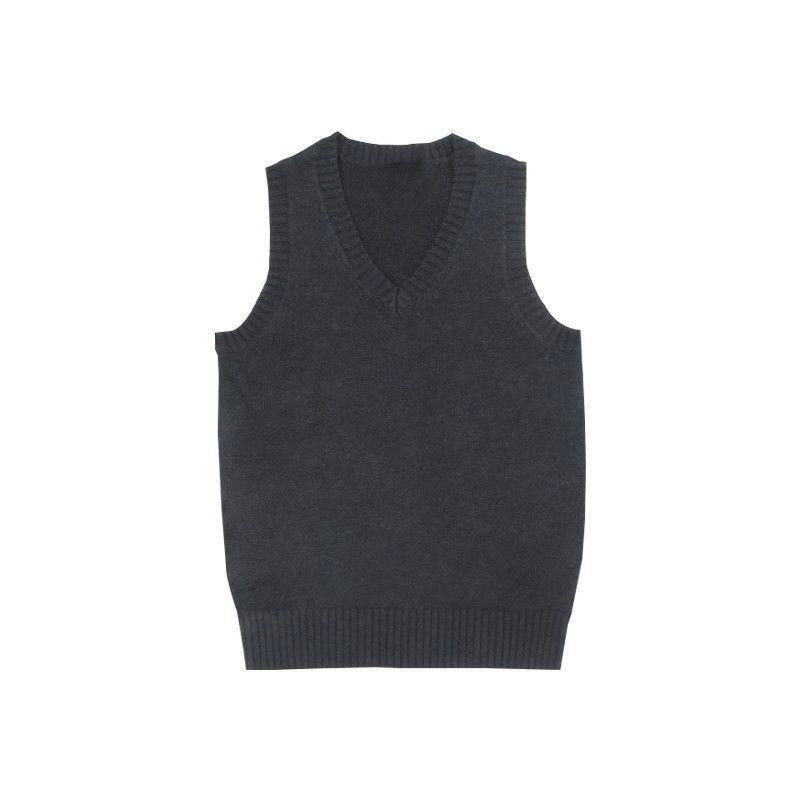 Women’s Grey Knit Vest - Japanese Academy Style School Uniform Top