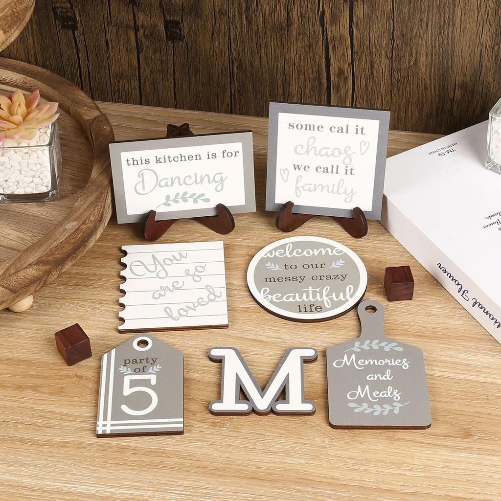 Счастливая семья на ферме многоярусный поднос украшение креативное украшение рабочего стола орнамент домашний декор ремесло