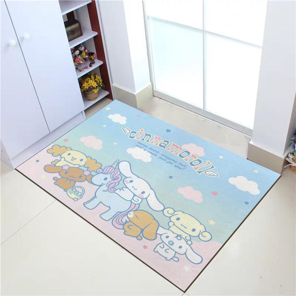 Sanrio Cinnamoroll Kawaii Rug Carpet Door Mat Rugs Kitchen Decoration Doormats Entrance Door Mats Absorbent Bathroom Rug Home