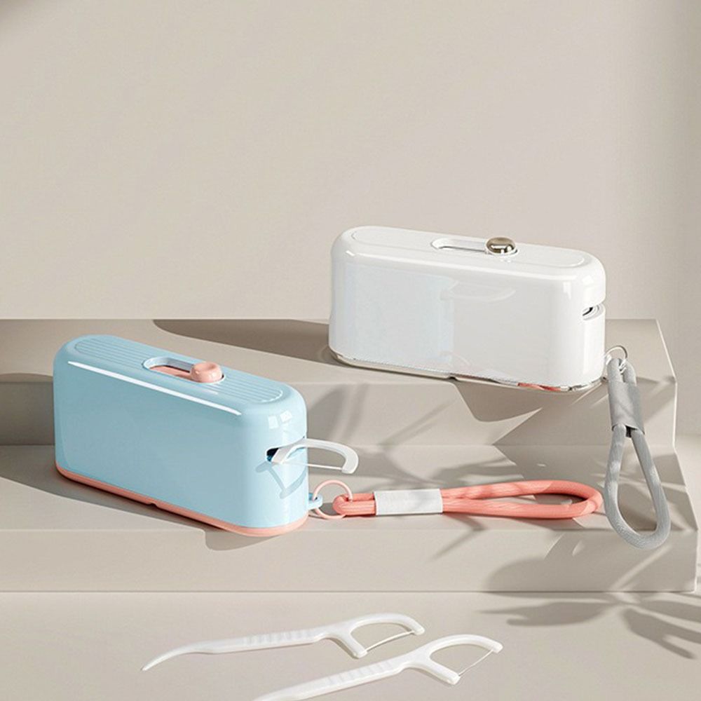 Oral Care Automatic Ejectable Floss Dispenser Press-on Floss Storage Box  Daily Use
