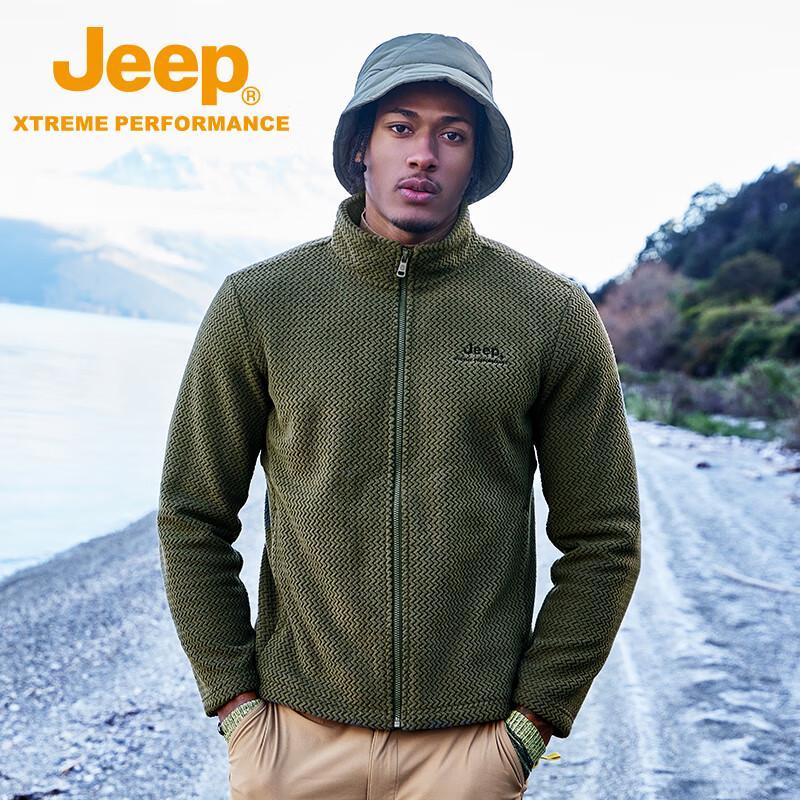 Jeep Мужская зимняя флисовая куртка для улицы