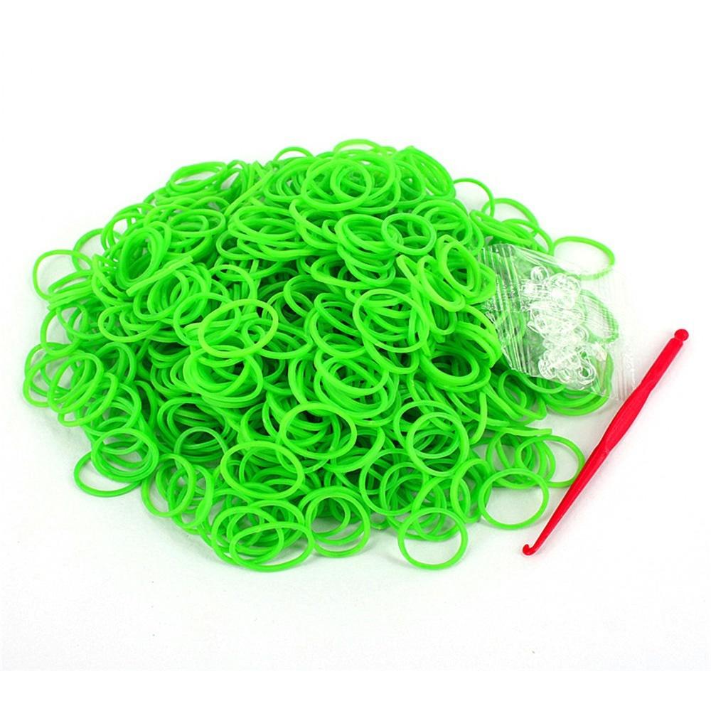Weaving Lacing Kids Elastic Band DIY Rubber Loom Bands 600PCS Bracelet Anklet Candy Color Rainbow Accessories