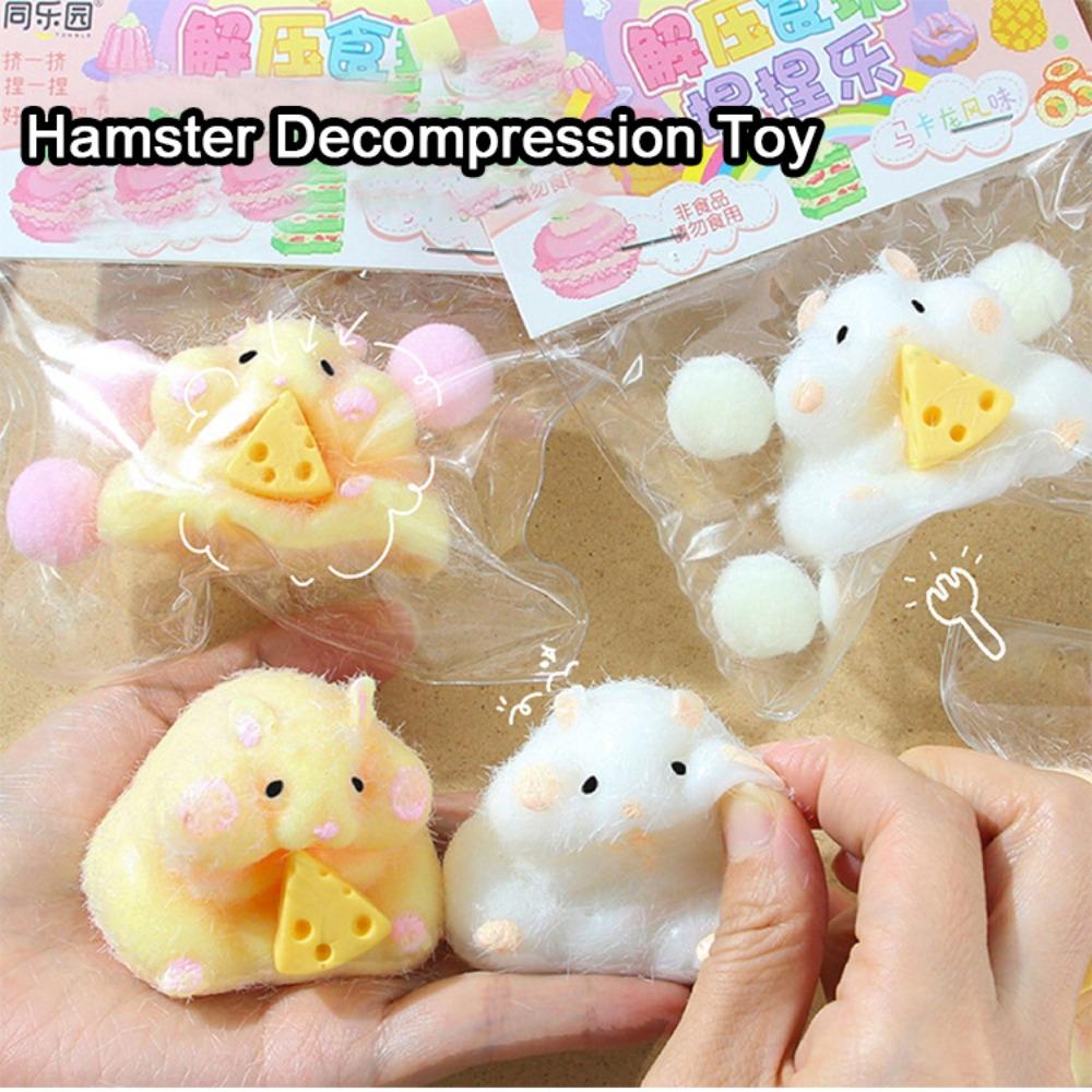 TPR Hamster Decompression Toys Flocking Stress Toy New Hamster Vent Toy  Adult