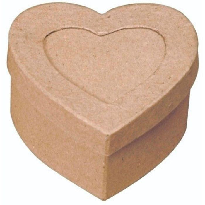 Картонный держатель для декора - P.W. МЕЖДУНАРОДНЫЙ - Коробка Сердце Фото - Коричневый - Смешанный