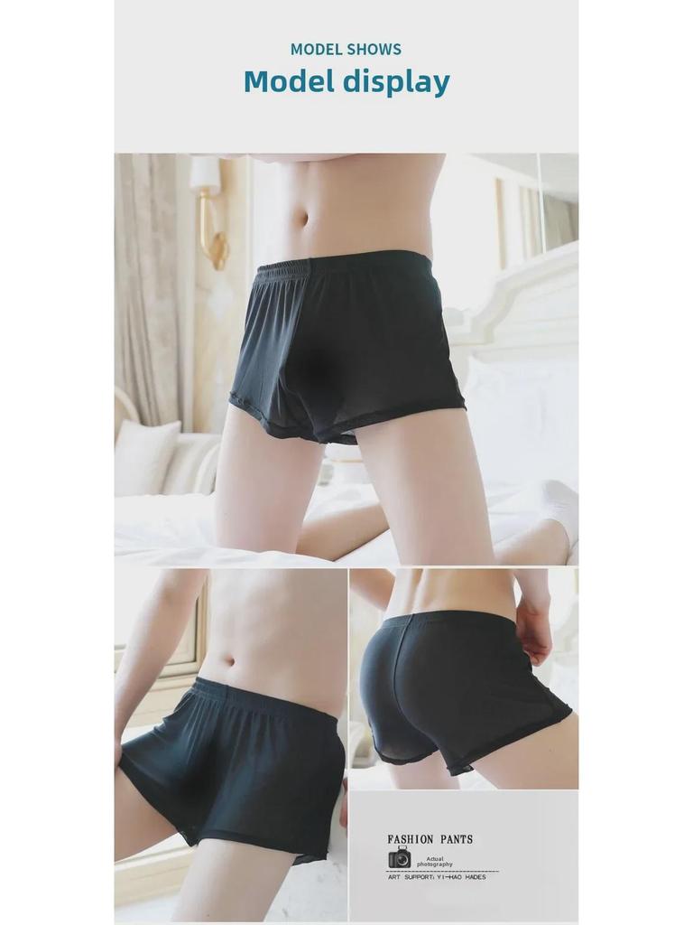 Men's Large Mesh Breathable Boxer Briefs - Trendy, Comfortable, Loose-Fit Underwear