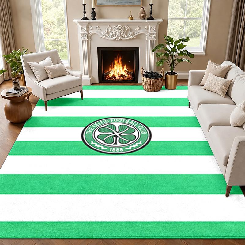Celtic Football Club Carpet Door Mat for Living Room or Bedroom Protective Mat Under Chair Office Decoration Christmas Gift Birthday Present