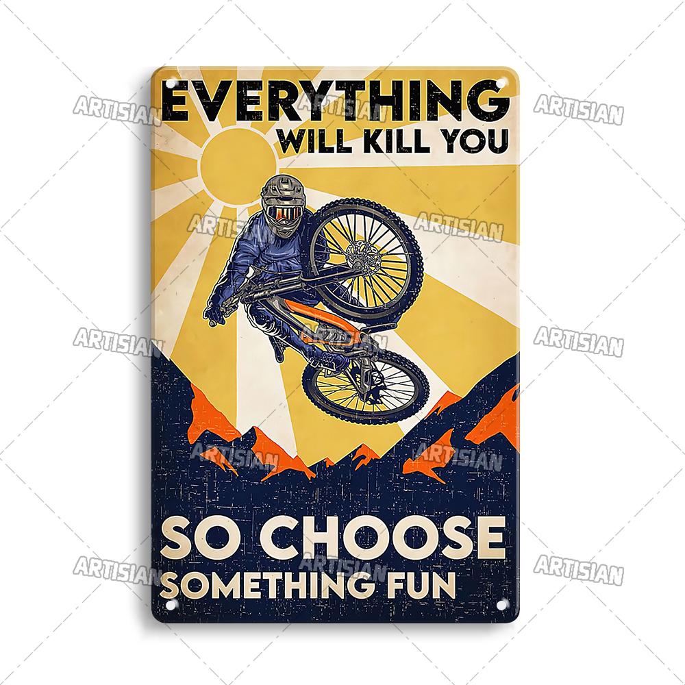 Артизанальный велосипедный металлический знак, велосипедный постер, декоративная тарелка для езды на велосипеде, настенный декор, гараж, бар, паб, клуб, отель, кафе, кухня