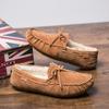 2024 Мужские повседневные мокасины Сохраняют тепло Меховая подкладка Обувь Зимняя обувь на плоской подошве Повседневная мужская деловая официальная хлопковая модная обувь Мокасины