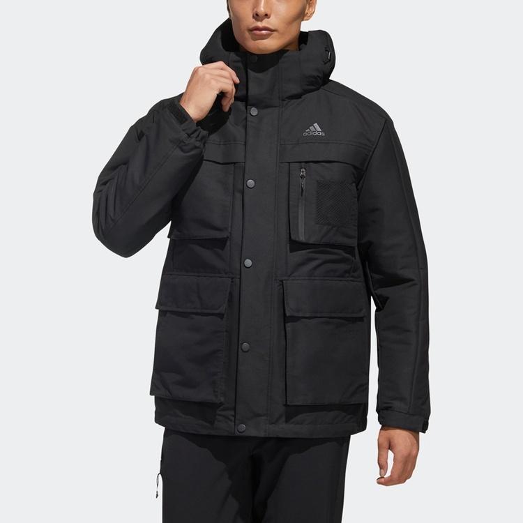 adidas 3in1 Down Jkt Multiple Pockets Outdoor Sports Detachable hooded down Jacket Black Men's GP2916