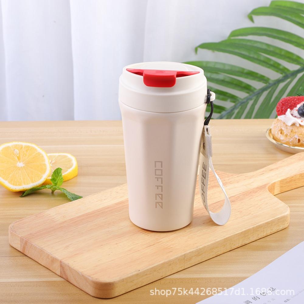 Удобная портативная чашка-термос, милый подарок для мероприятий, стакан для воды, кружка с подъемной веревкой, кофейная чашка из нержавеющей стали