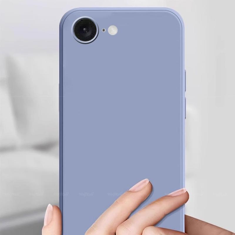 Для iPhone 16e Чехол Накладка iPhone 16e Capas Жидкий Силикон Ударопрочный Бампер для Телефона ТПУ Мягкий Чехол Для Apple iPhone 16e Fundas
