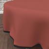 Round Stain-resistant Tablecloth In Washed Microfibre, Diameter 180 Cm, BOHEME Brick, by Soleil d'Ocre