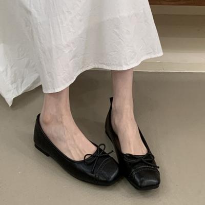 Модные женские балетки с бантом-бабочкой 2025 Мэри Джейн Новая мода Мелкие слипоны Мягкая подошва Удобная нарядная обувь Балетки