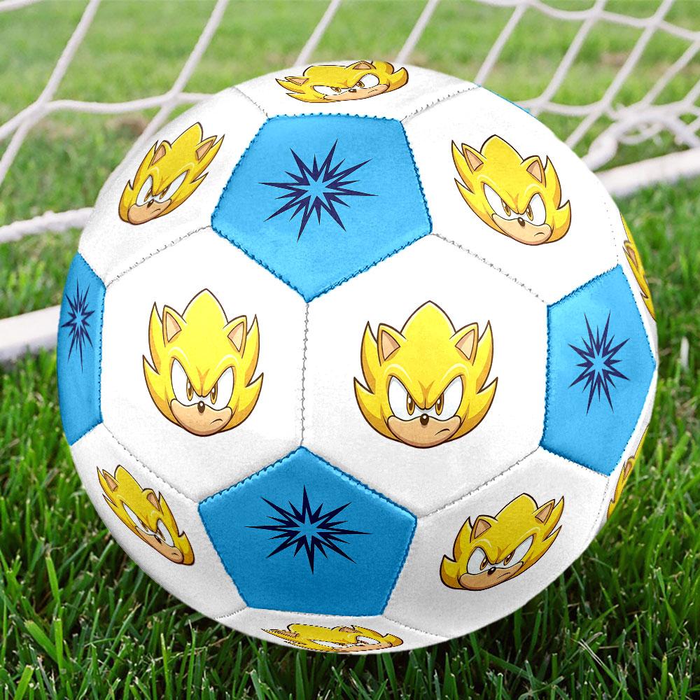 1pc Sonic the Hedgehog Soccer Ball Size 5 Indoor Soccer Ball Fashion Colorful Backyard Game - Great For Sports Fans Gift HE48
