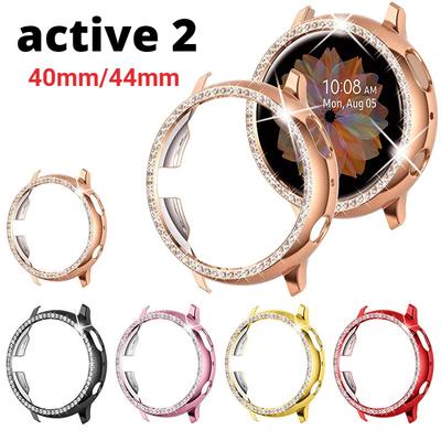 Чехол с бриллиантом для Samsung Galaxy Watch Active 2, 40 мм, 44 мм, Защитный бампер HD, защитный чехол с полным покрытием, защитный чехол для экрана