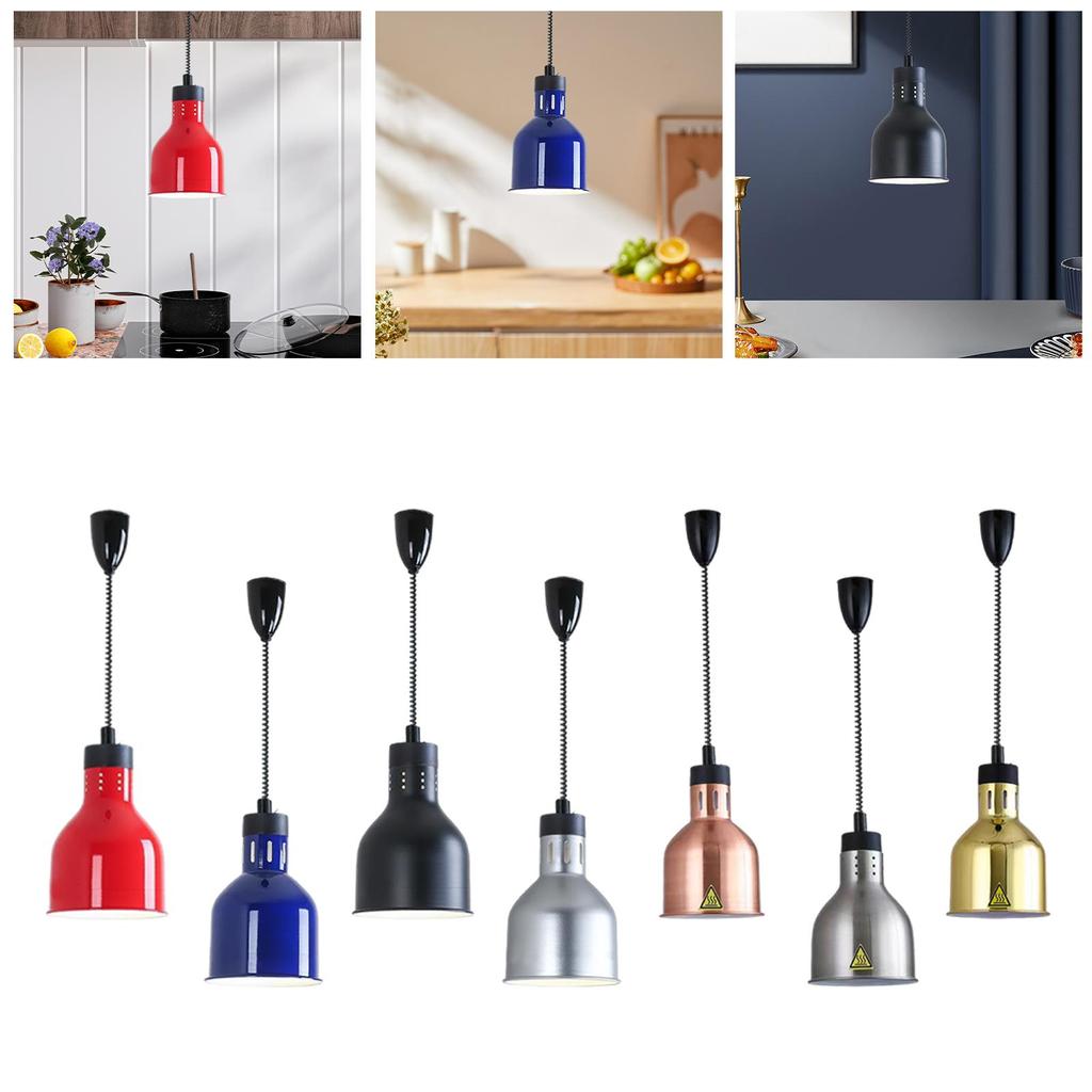 Лампа для подогрева пищи, регулируемая длина 70-160 см, без лампочки, лампа для подогрева шведского стола для кафе, жареной картошки фри, горячей еды, жареной еды в ресторане