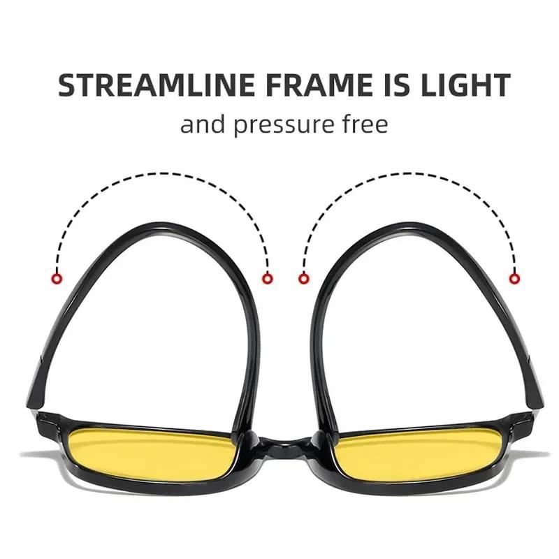 Очки ночного видения для близи Square Computers Очки с защитой от синего света для мужчин и женщин Ультралегкие очки TR90 для близорукости