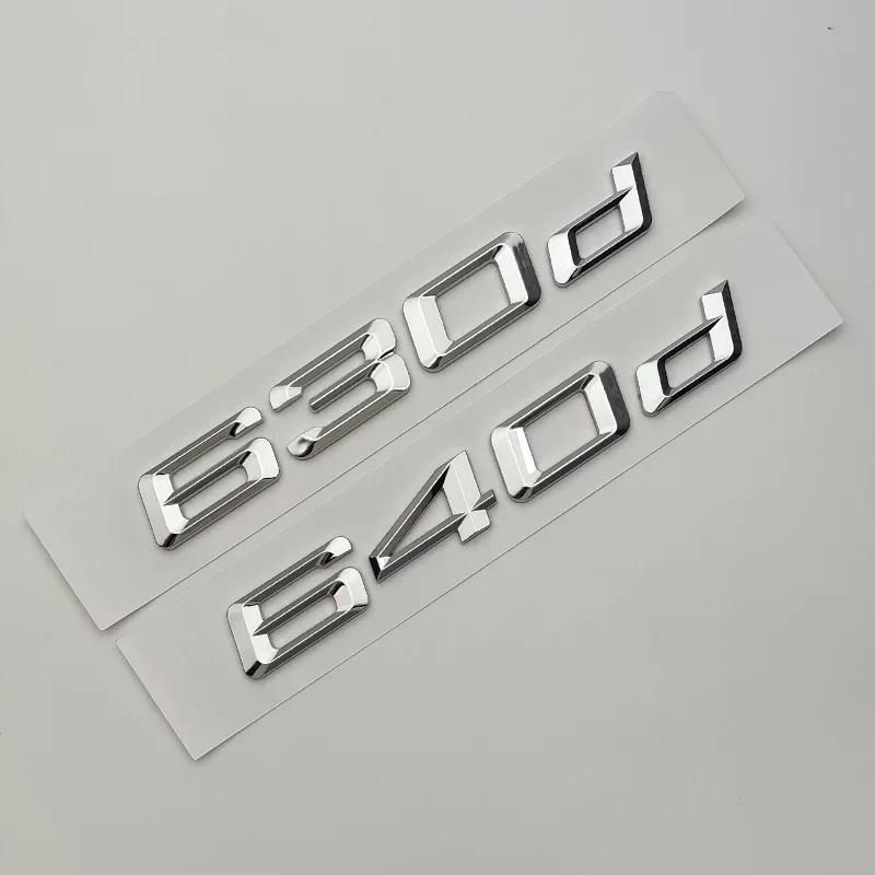 3D ABS Chrome Auto Letters Badge Decal Car Rear Trunk Sticker For BMW 6 Series GT F06 F12 F13 Logo 630d 640d Emblem Accessories