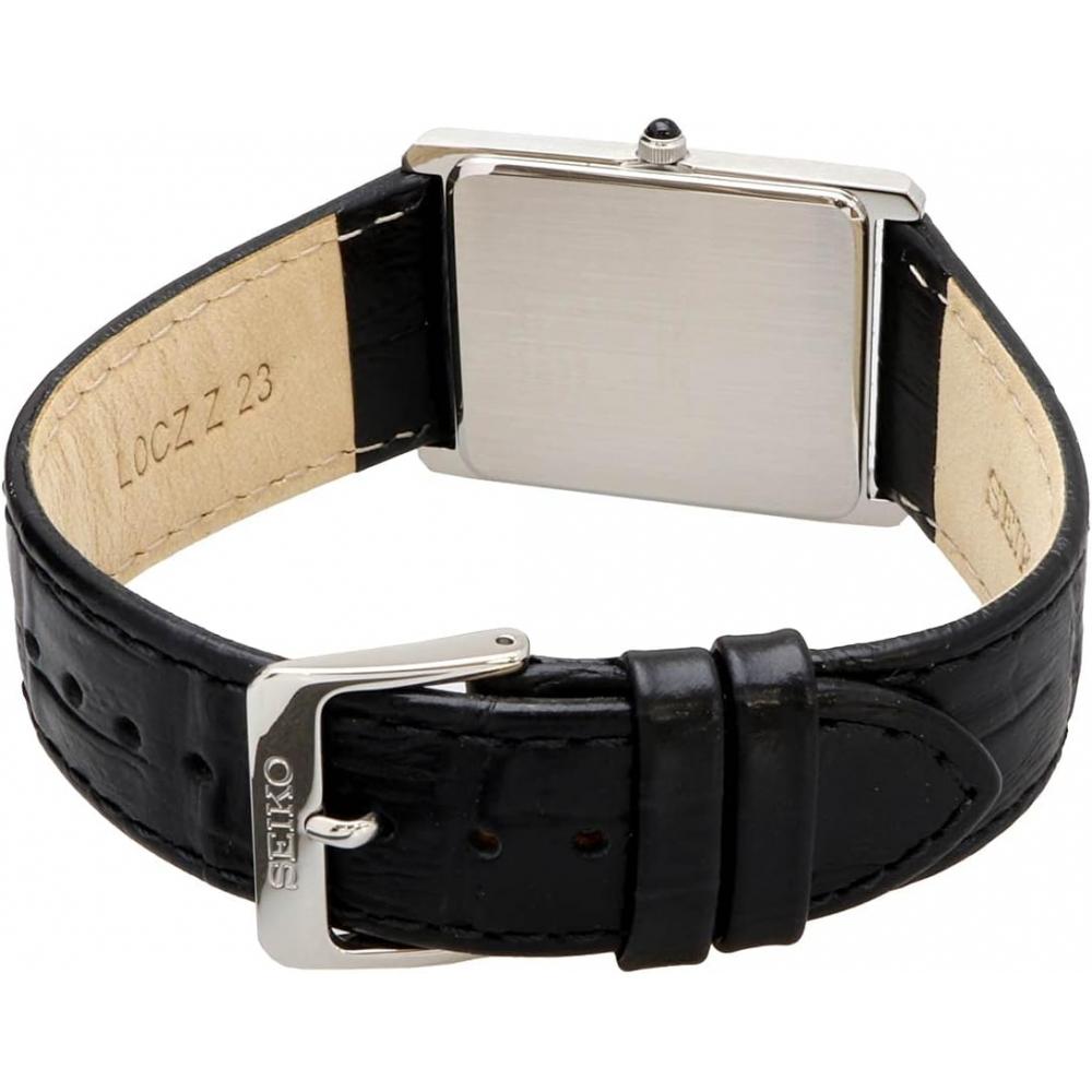 [Seiko] Мужские часы Seiko S Square deSign с кварцевым механизмом Swr049 Белый циферблат X Черный кожаный ремешок [Продукт, ввезенный по параллельному импорту]
