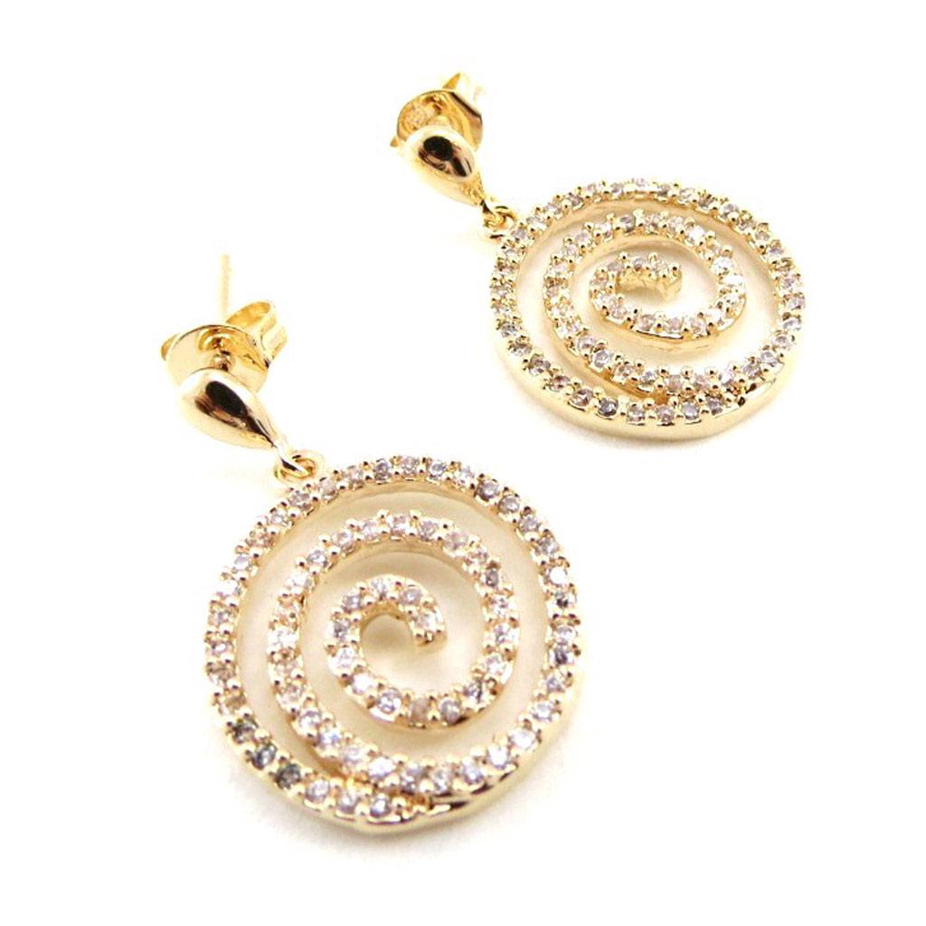 Les Trésors De Lily [I9840] - Позолоченные серьги «Богиня»