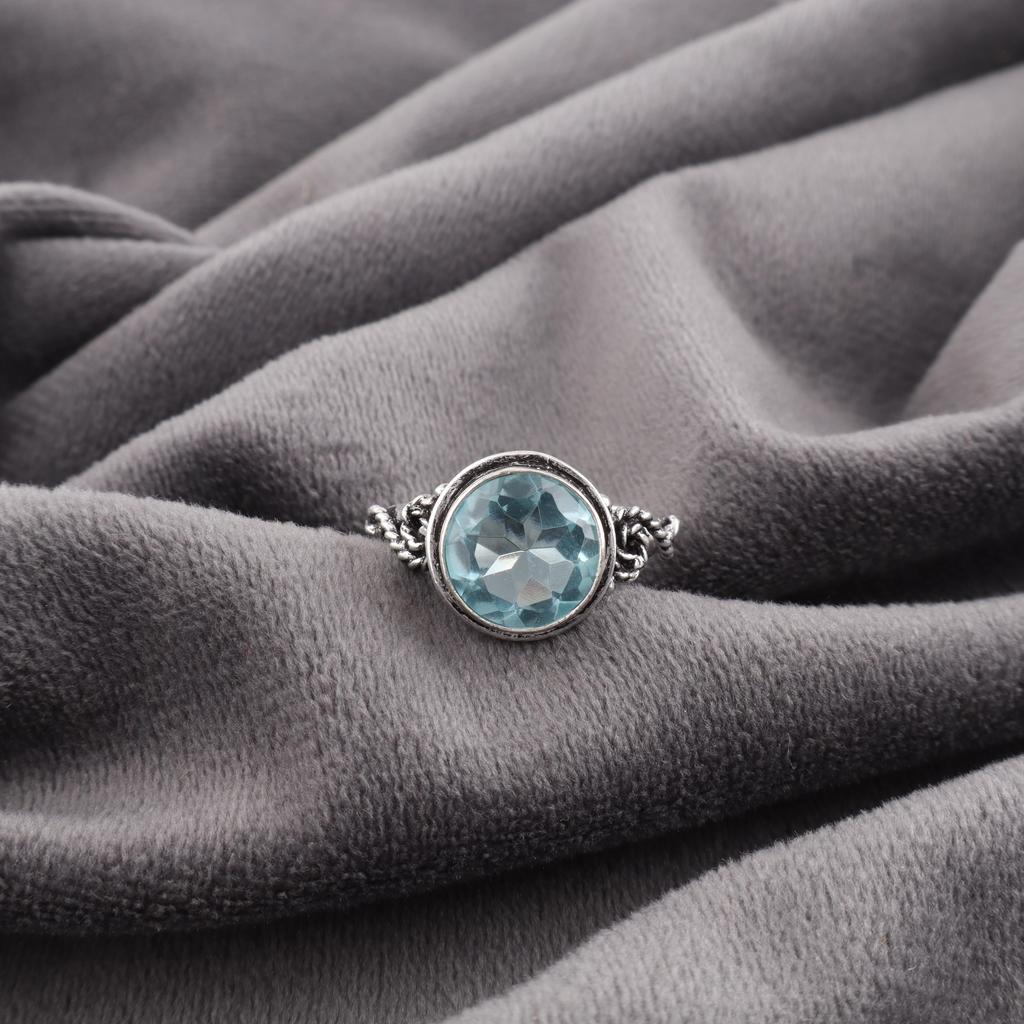 Sky Blue Topaz Gemstone Ring, Handmade Gorgeous Jewelry, 925 Solid Sterling Silver Jewelry, Everyday Ring For Wedding Gift