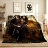 Highland Romance Flannel Blanket Throw Blanket Soft Warm Sofa Bed Camping home Decor Unique Christmas Gift C926156